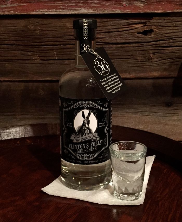 Our Clinton's Folly Muleshine bottle